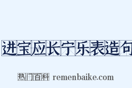 进宝应长宁乐表造句是什么意思的图片